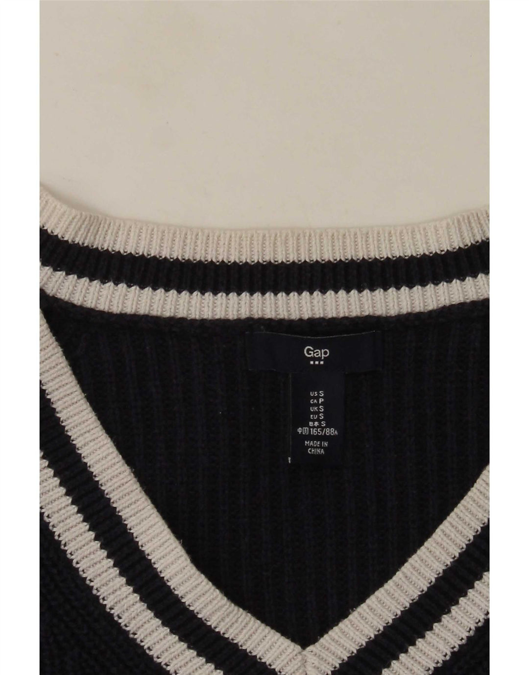 Gap Jersey con Cuello en V para Mujer UK 10 Small Azul Marino