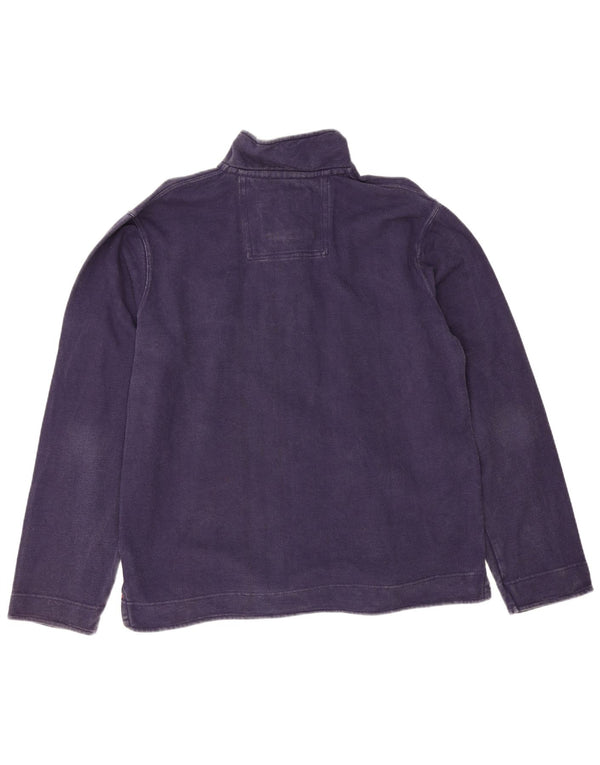 Crew Clothing Sudadera con cuello y cremallera para hombre Jersey XL Azul marino Algodón