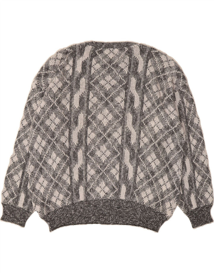 COLLECTION Mens Crew Neck Jumper Sweater 2XL Grey Argyle/Diamond Cotton Vintage Collection and Second-Hand Collection from Messina Hembry 