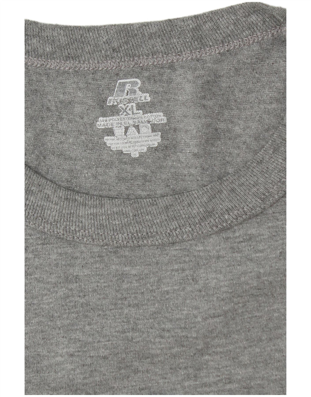 RUSSELL ATHLETIC Camiseta gráfica para hombre Top XL Gris Algodón