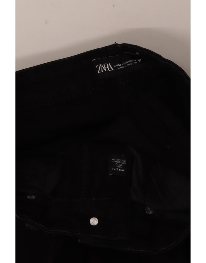 Zara Jeans Acampanados Para Mujer EU 38 Small W28 L26 Algodón Negro