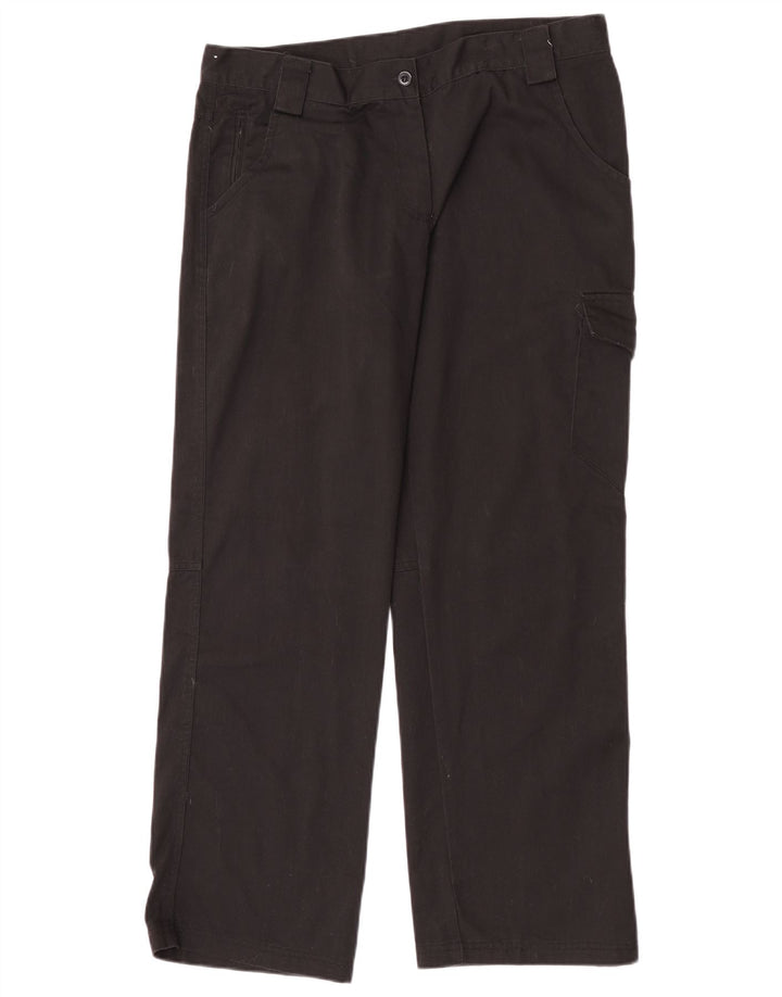 Dickies Pantalones cargo rectos para mujer UK 40 Large W32 L30 Poliéster negro