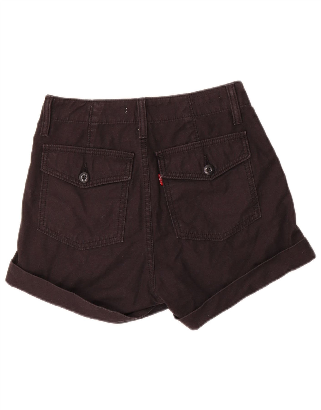 Levi's Mujer Ribcage Chino Shorts W26 Pequeño Algodón Negro