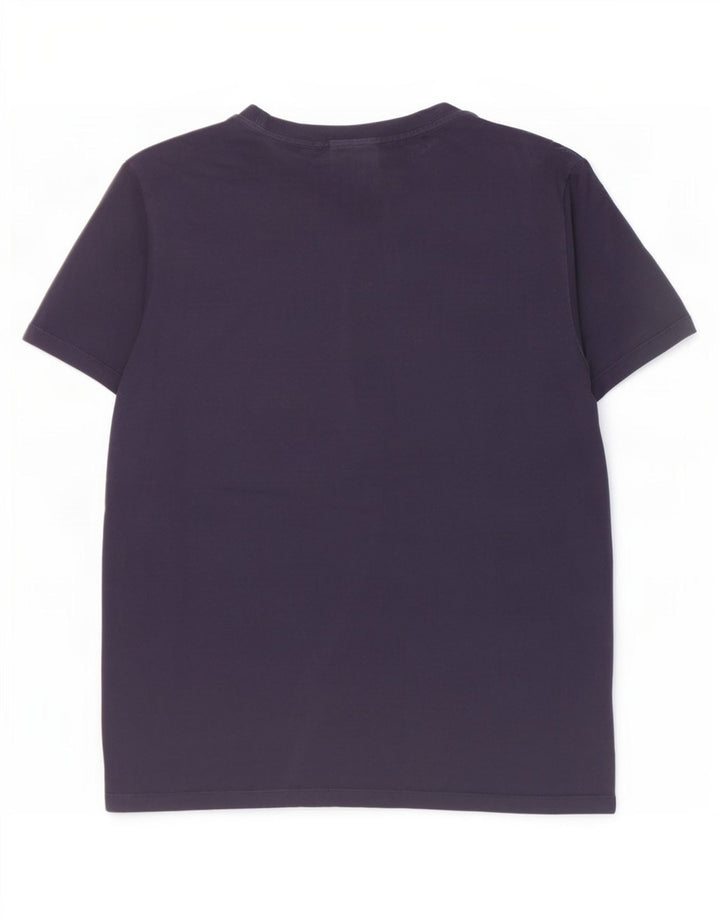 Hugo Boss Hombre Camiseta Top Medium Azul Marino Algodón
