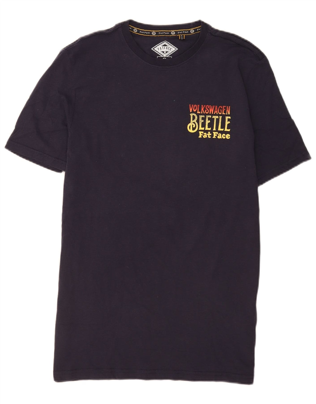 Camiseta estampada para hombre Fat Face Top mediano de algodón azul marino