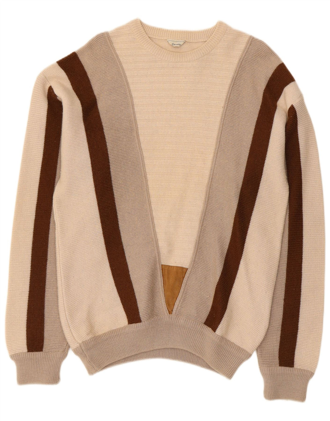 Orville Jersey Con Cuello Redondo De Lana Color Block En Beige Medio |