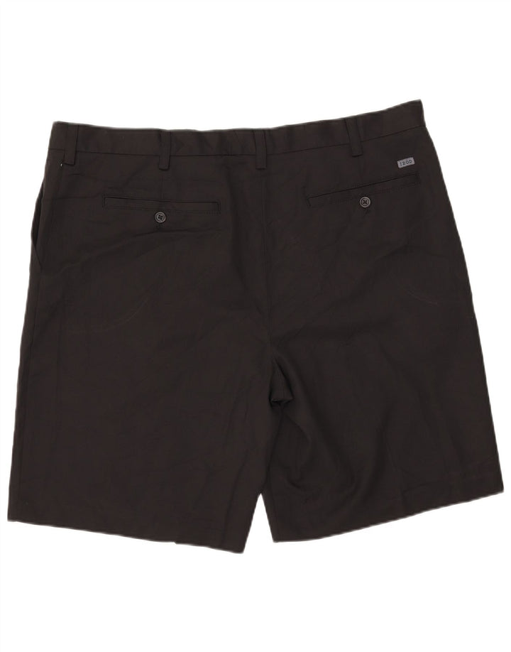 IZOD Pantalones cortos chinos para hombre W42 2XL Poliéster negro