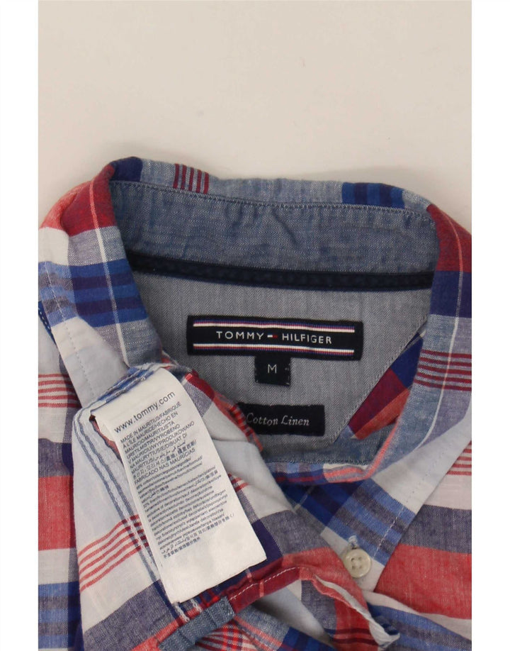 Camisa Tommy Hilfiger Hombre Algodón Azul Medio A Cuadros