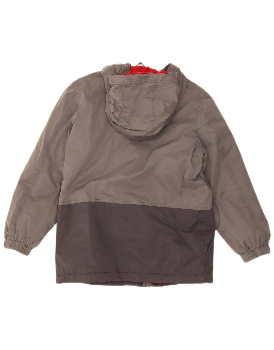 Fat Face Chaqueta acolchada con capucha para niño 11-12 años Gris Poliéster color block