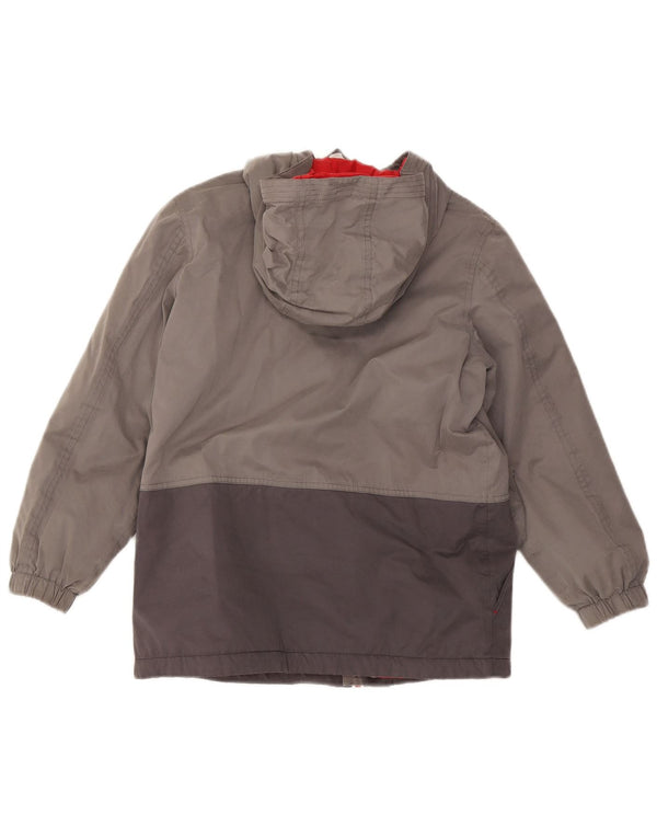 Fat Face Chaqueta acolchada con capucha para niño 11-12 años Gris Poliéster color block