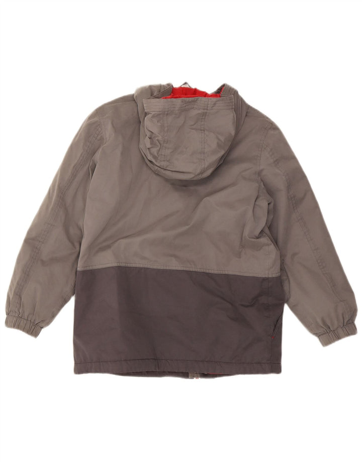 Fat Face Chaqueta acolchada con capucha para niño 11-12 años Gris Poliéster color block