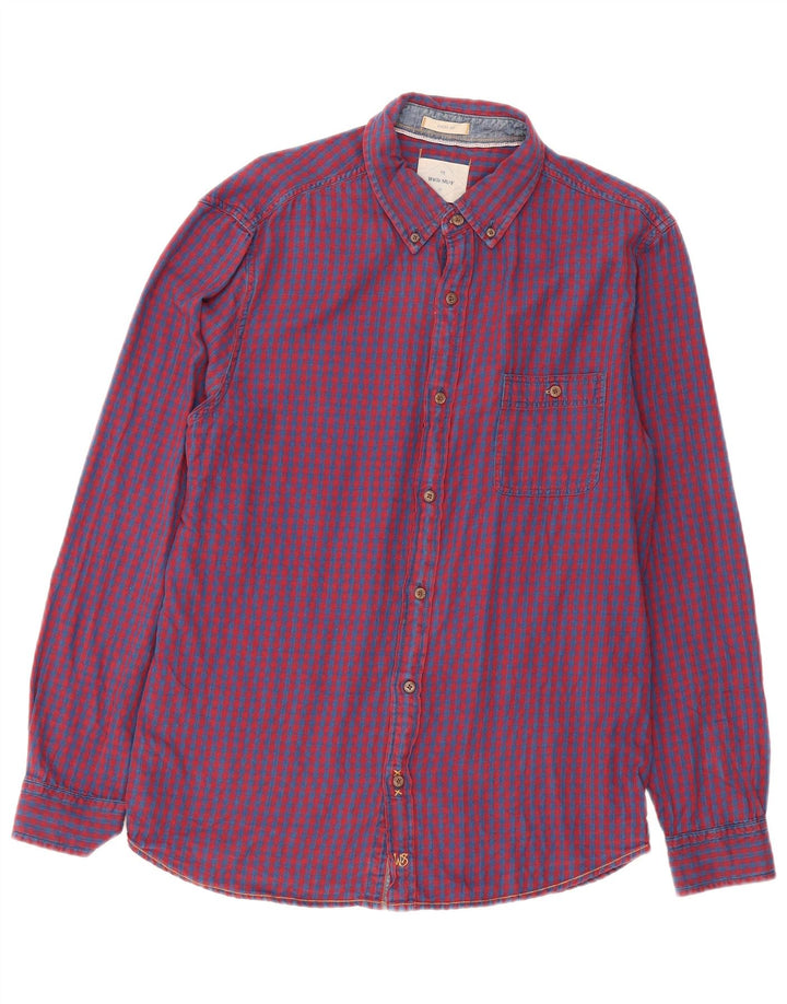 Camisa de franela de corte clásico para hombre de White Stuff de algodón a cuadros en color rojo medio