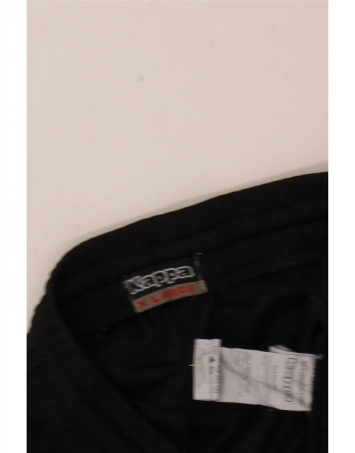 Kappa Hombre Pantalones De Chándal Gráfico XL Negro Poliéster