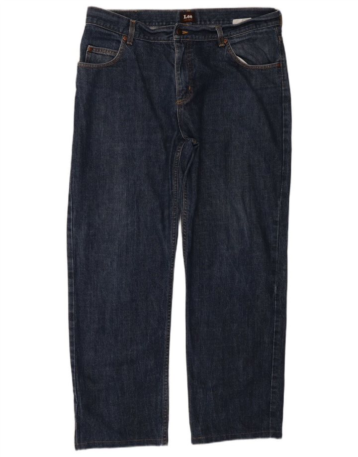 Vaqueros Lee Brooklyn Rectos para Hombre W36 L28 Algodón Azul Marino