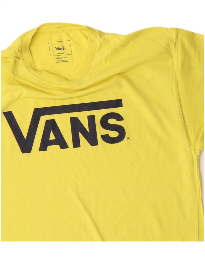 VANS Camiseta gráfica de ajuste clásico para hombre Top de algodón amarillo medio