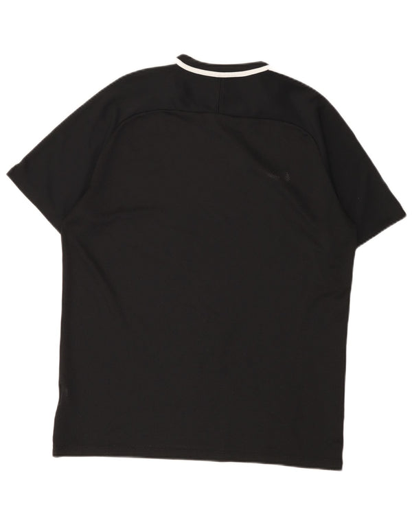 NIKE Camiseta Dri Fit para Mujer UK 40 Grande Negro Colorblock Poliéster