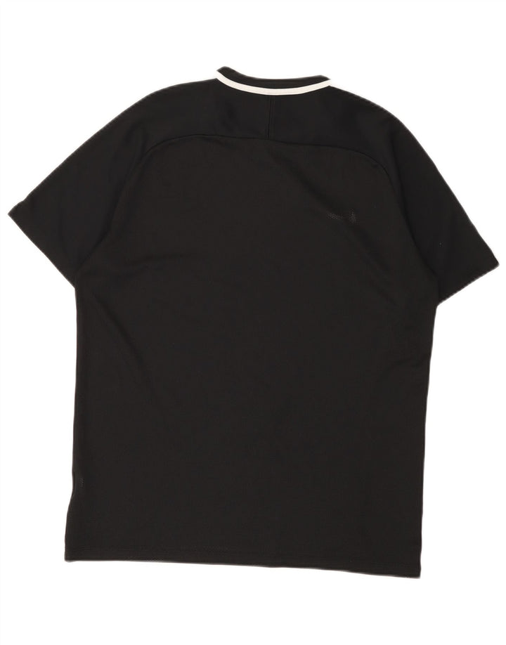 NIKE Camiseta Dri Fit para Mujer UK 40 Grande Negro Colorblock Poliéster