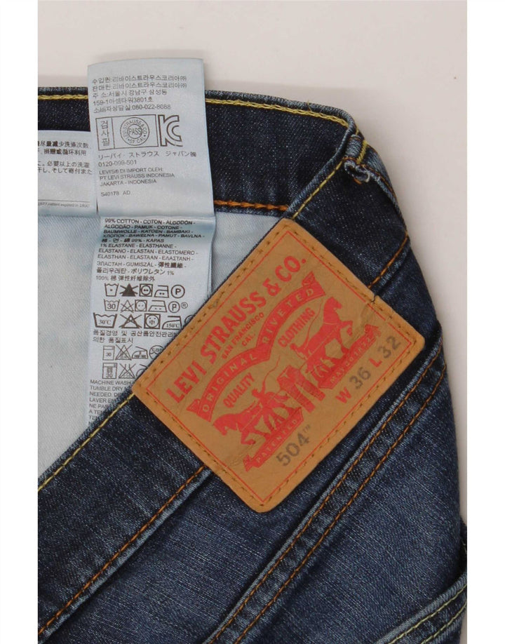 Levi's Mens 504 pantalones cortos de mezclilla W36 algodón azul grande