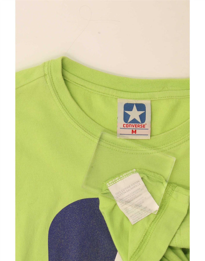 Converse Hombre Camiseta Gráfica Top Algodón Verde Medio