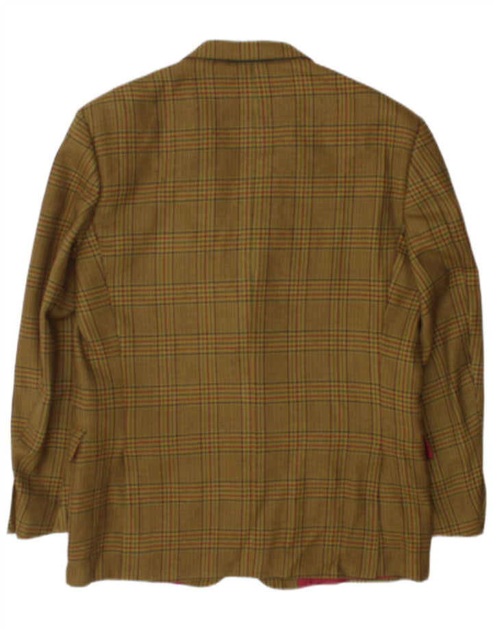 Brooksfield Chaqueta tipo blazer de 2 botones para hombre UK 40 Large Khaki Check