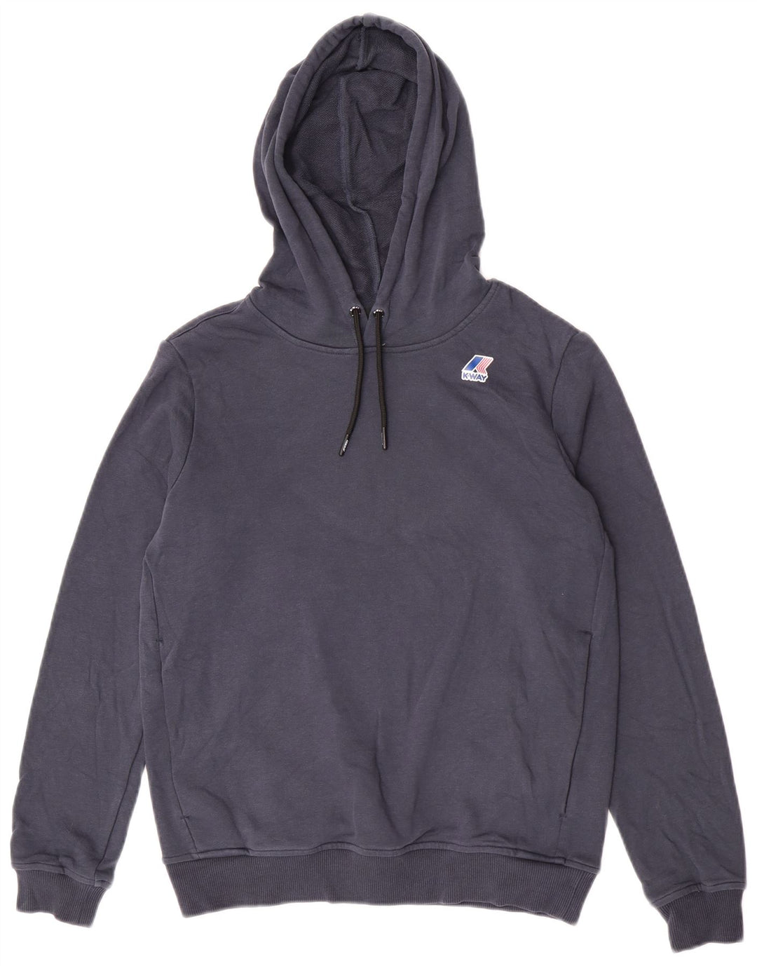 K-Way - Sudadera con capucha para hombre, talla pequeña, algodón azul marino
