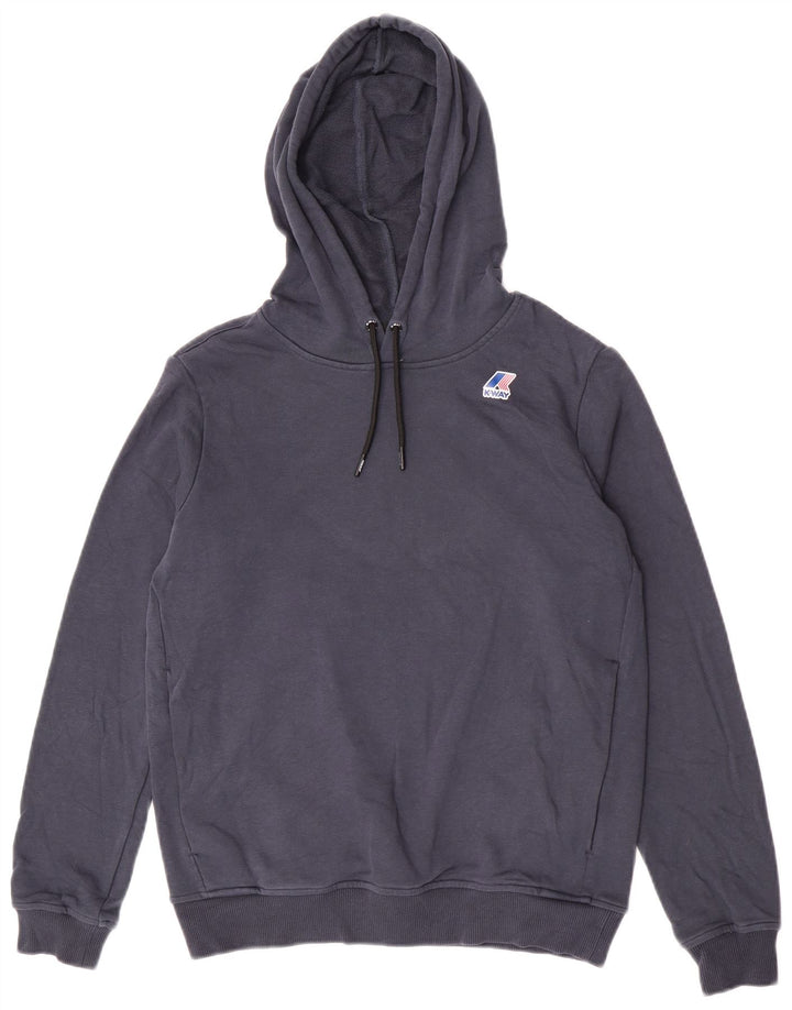 K-Way - Sudadera con capucha para hombre, talla pequeña, algodón azul marino