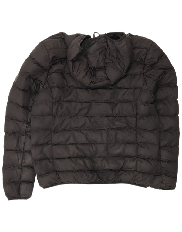 French Connection Chaqueta acolchada con capucha para hombre UK 40 Large Negro