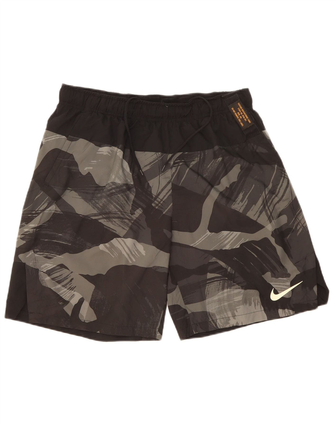 NIKE Pantalones cortos deportivos Dri Fit para hombre, poliéster de camuflaje negro grande