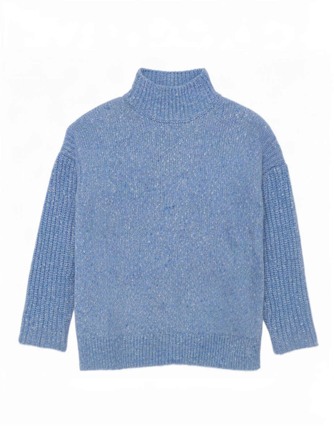 Marks & Spencer Jersey con Cuello Alto para Mujer UK 44 Medio Azul Moteado