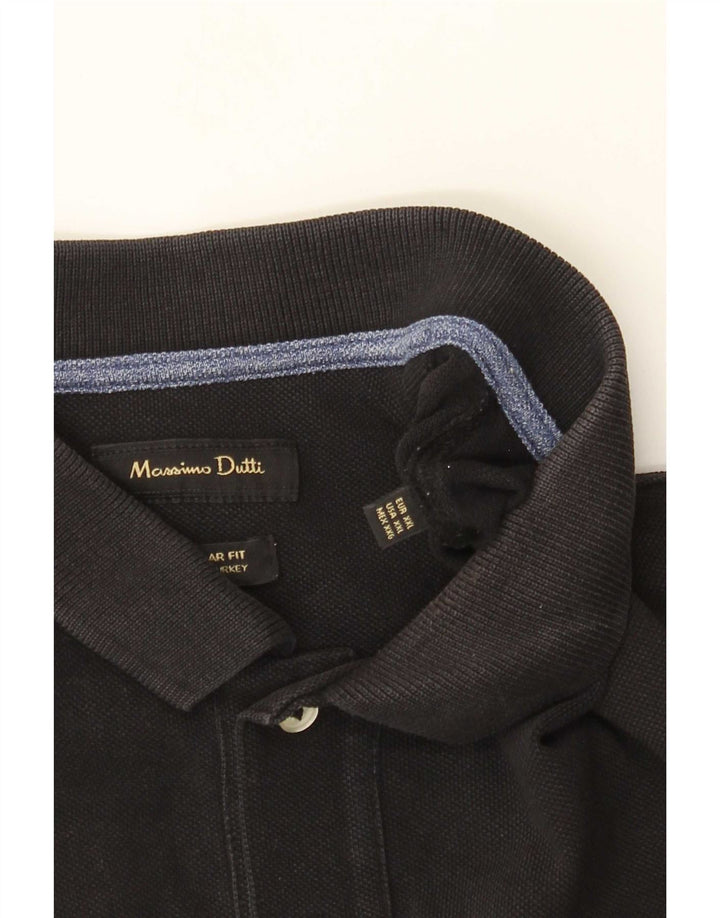 Polo Massimo Dutti Regular Fit Hombre 2XL Negro