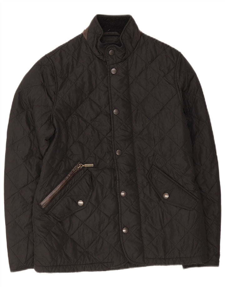 Barbour Chaqueta Acolchada para Niños 10-11 Años Grande Negro