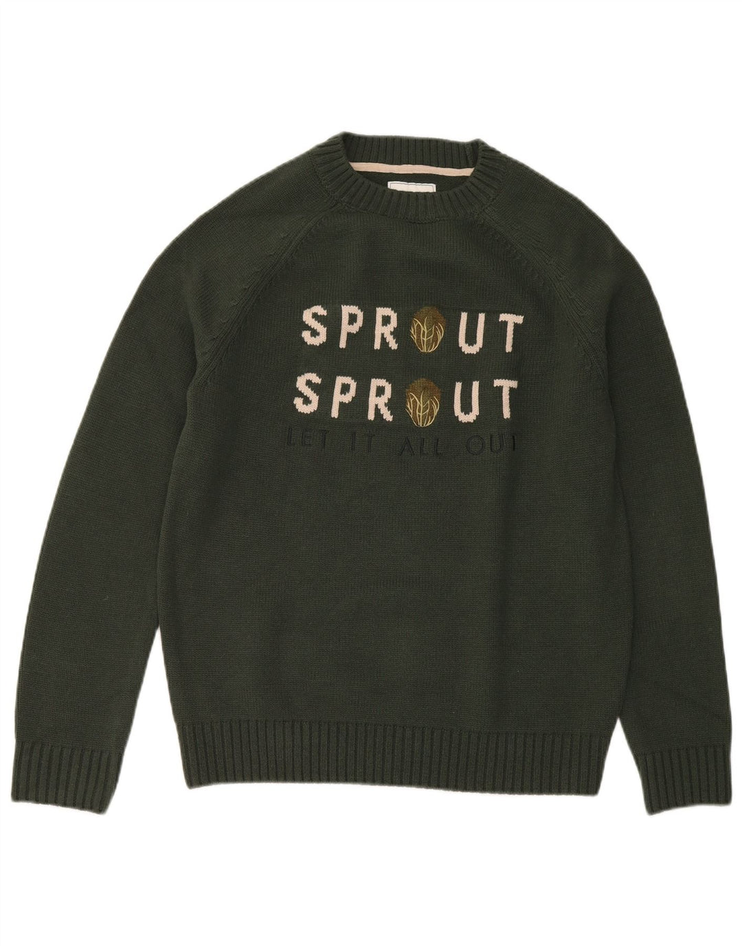 Jersey Joules Hombre Con Gráfico Y Cuello Redondo Acrílico Verde Medio