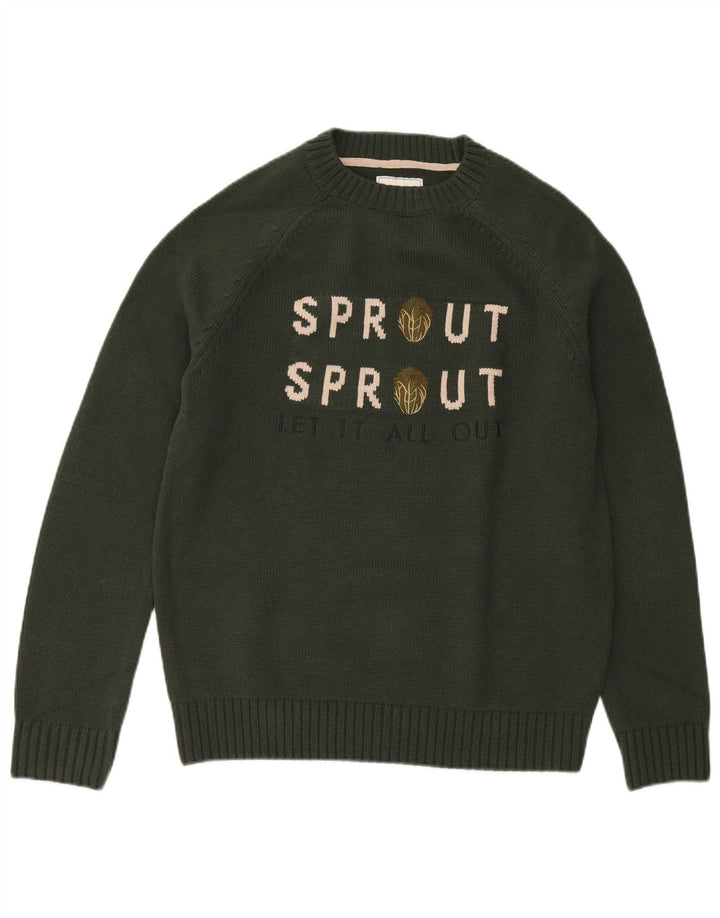 Jersey Joules Hombre Con Gráfico Y Cuello Redondo Acrílico Verde Medio