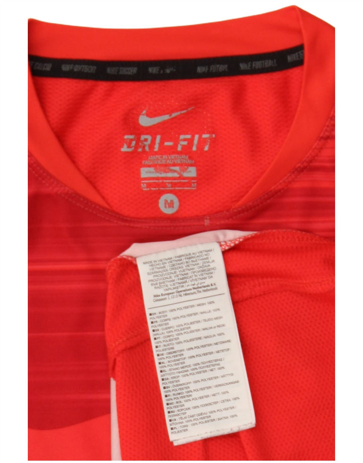 NIKE Camiseta Dri Fit Graphic para Hombre Top Poliéster Rojo Mediano
