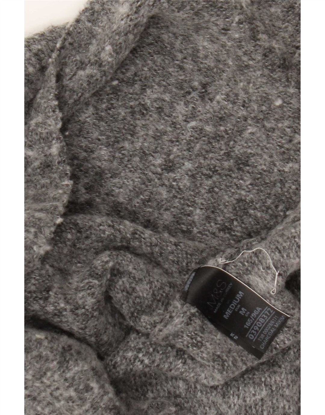 Marks & Spencer Suéter tipo jersey con cuello vuelto para mujer Reino Unido 44 Gris medio moteado
