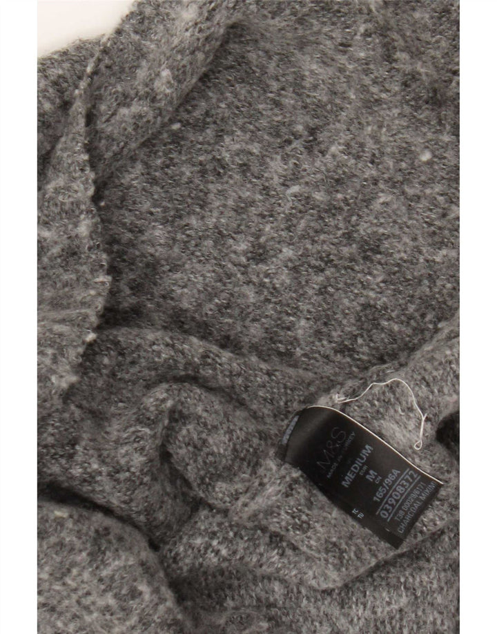 Marks & Spencer Suéter tipo jersey con cuello vuelto para mujer Reino Unido 44 Gris medio moteado