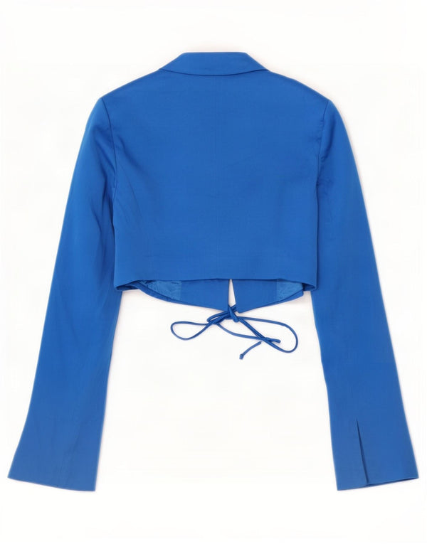 Zara Mujer Bolero Chaqueta UK 6 XS Viscosa Azul