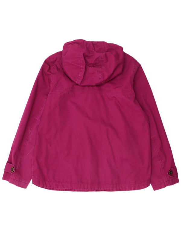JOULES Chaqueta cortavientos con capucha para mujer UK 40 Grande Algodón rosa