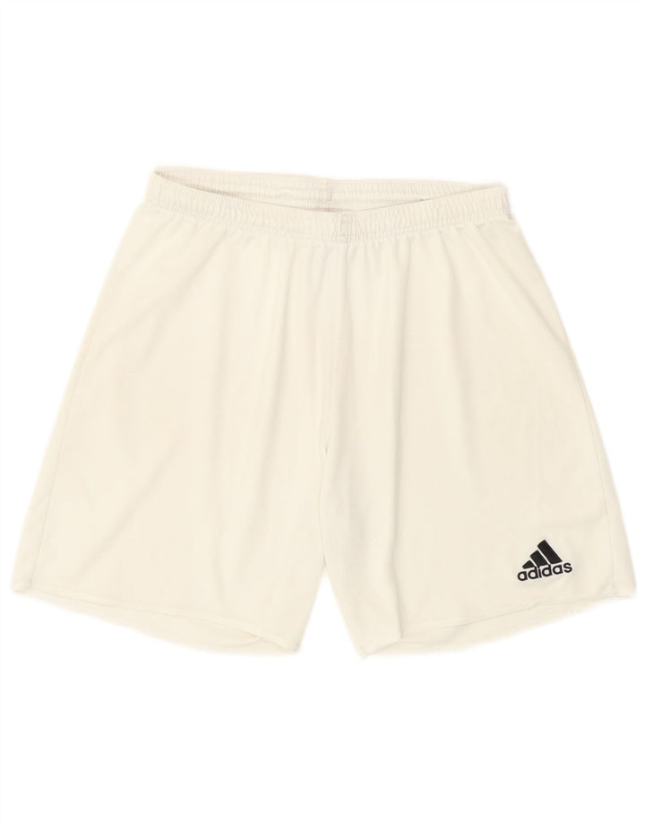 Adidas Mens Climalite Sport Shorts Medio Blanco Poliéster