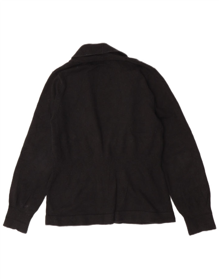 Eddie Bauer Suéter tipo cárdigan para mujer Reino Unido 14 Algodón negro mediano