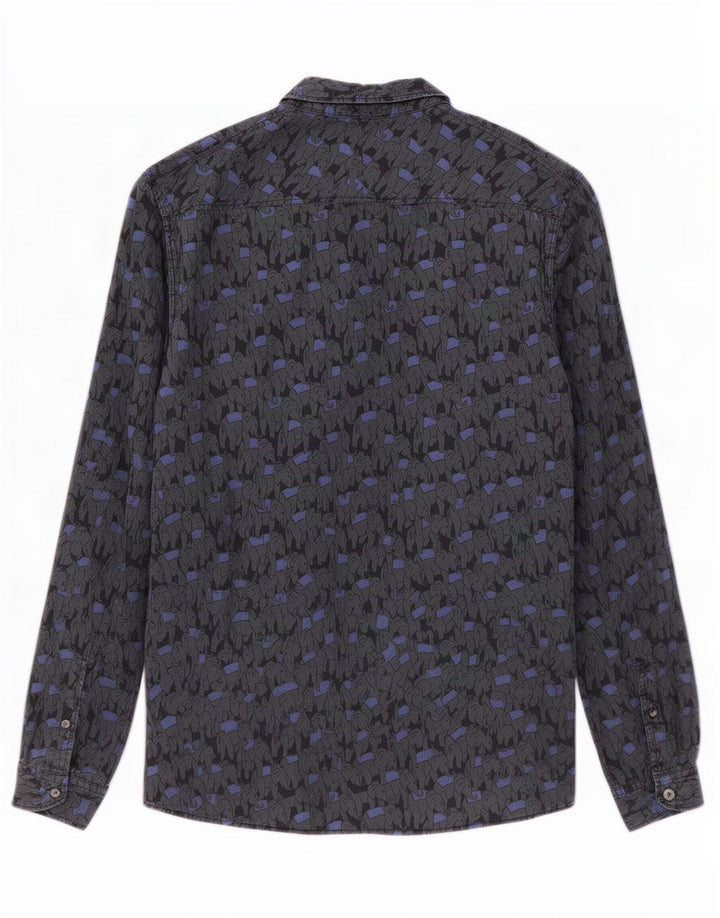 Camisa Paul Smith Hombre Grande Gris Animal Print Algodón
