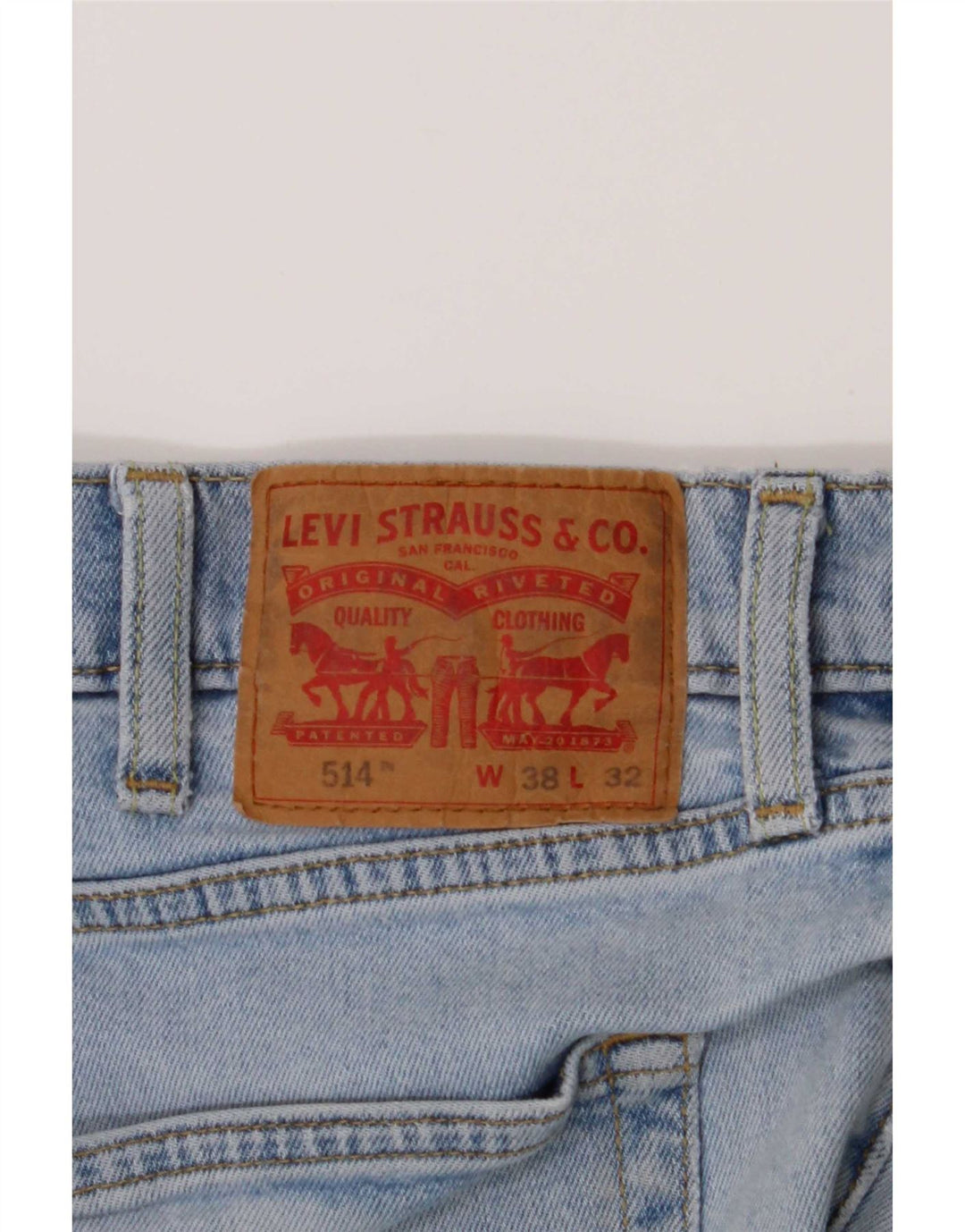 Levi's Hombre 514 Vaqueros Rectos W38 L32 Algodón Azul
