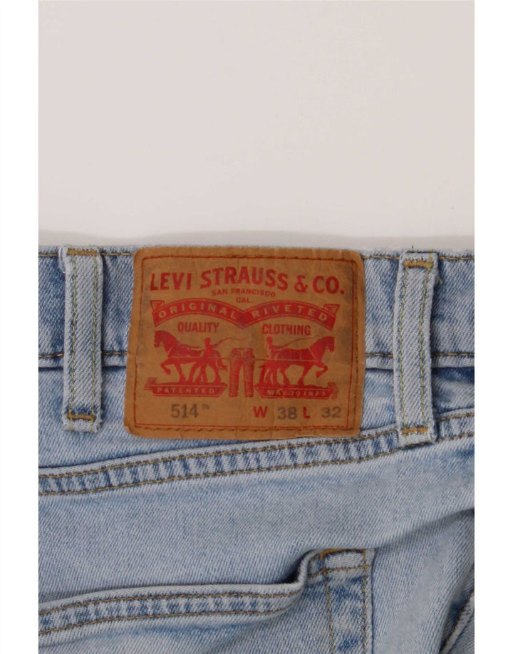 Levi's Hombre 514 Vaqueros Rectos W38 L32 Algodón Azul