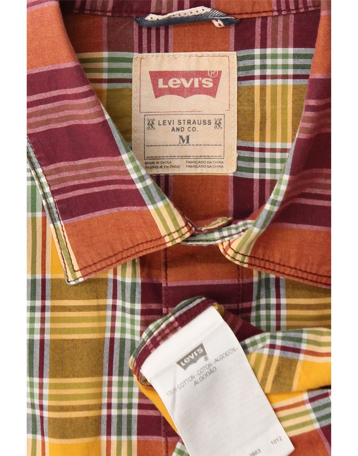 LEVI'S Camisa Manga Corta Mediana De Algodón A Cuadros Multicolor Hombre