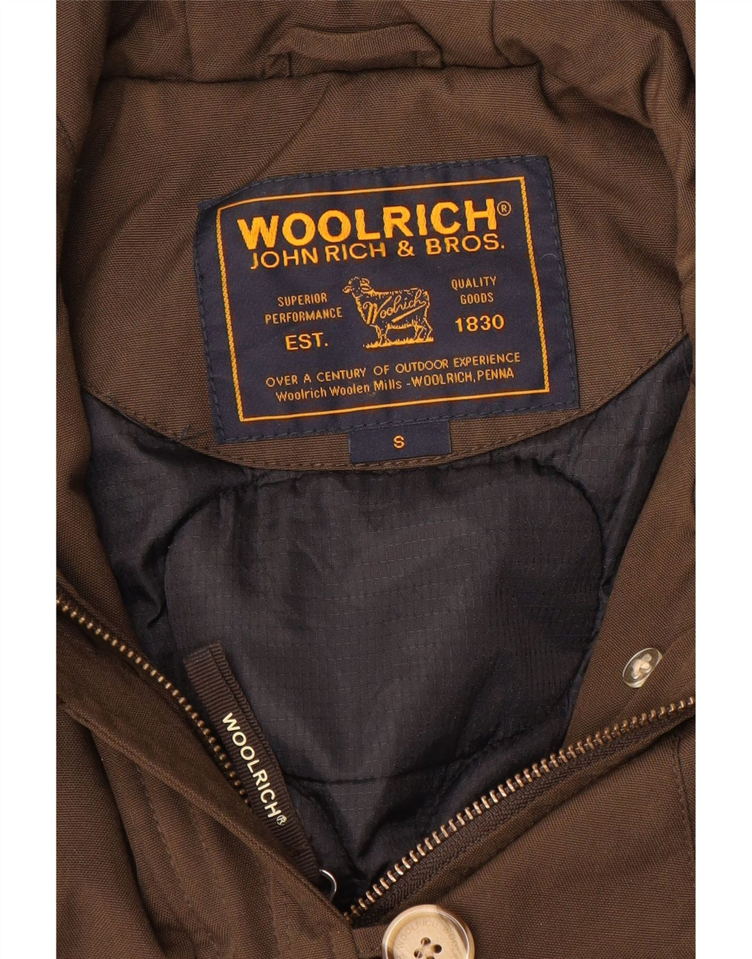 Woolrich Chaqueta Bomber con Capucha para Mujer UK 10 Small Brown