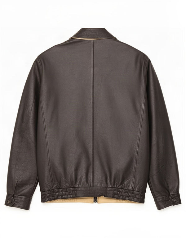 Vagrant Chaqueta de cuero para hombre IT 52 XL Negro