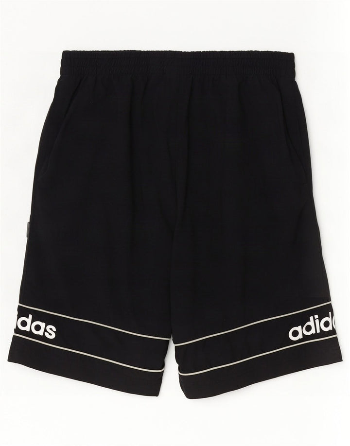 Adidas Pantalones cortos casuales gráficos para hombre W32 Poliéster negro mediano