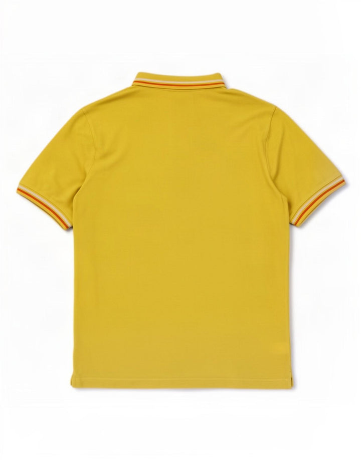 Polo Kappa Hombre De Algodón A Rayas Amarillo Grande