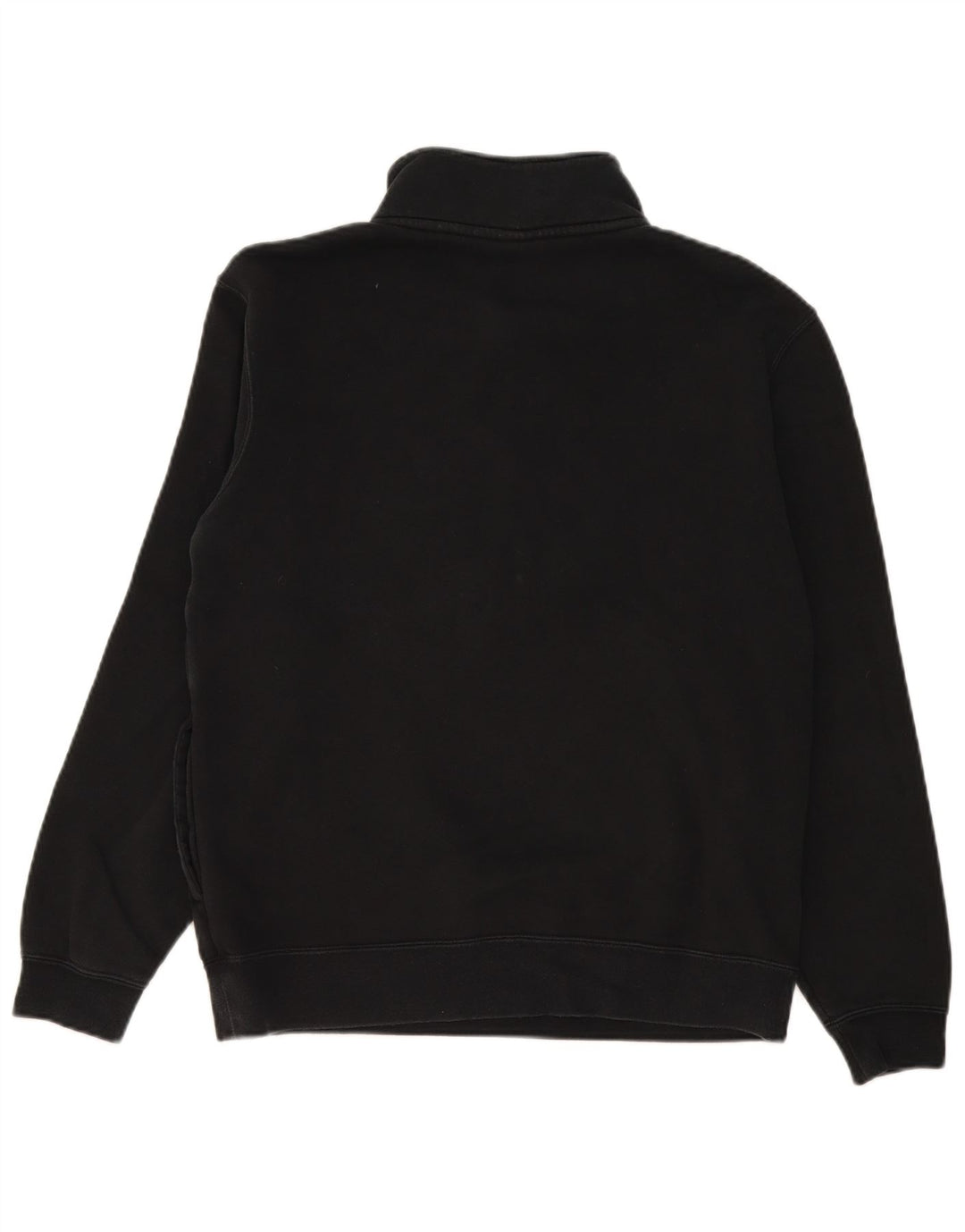 Nike Sudadera con cuello con cremallera y jersey de algodón negro mediano para hombre