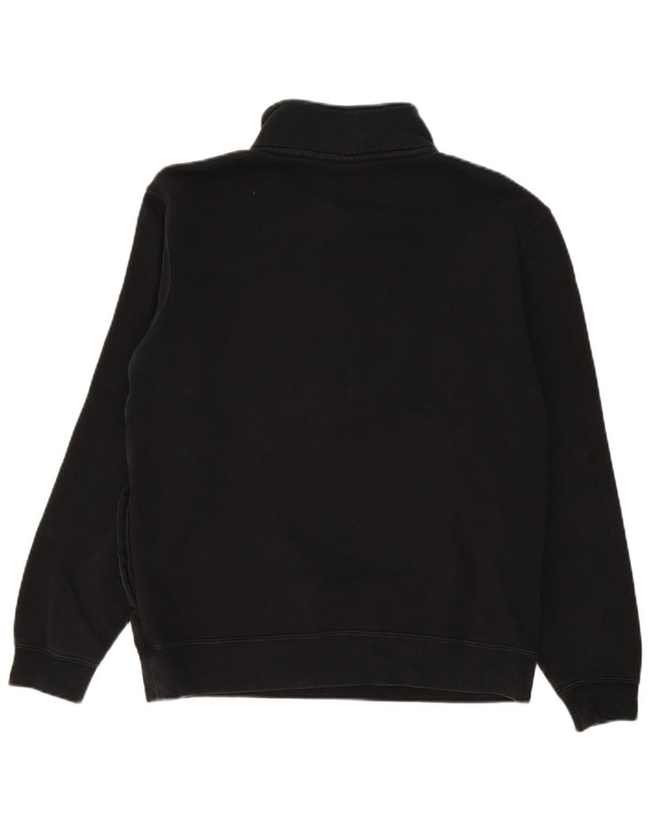 Nike Sudadera con cuello con cremallera y jersey de algodón negro mediano para hombre